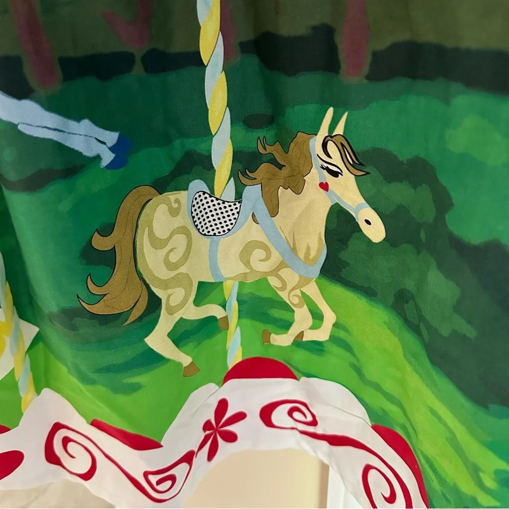 Rare Unique Vintage Disney Small Mary Poppins Enchanted Carrousel Horses Skirt S - Picture 6 of 8